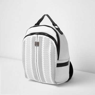 Girls white sports mesh backpack